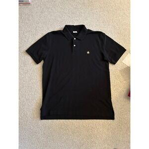 Brooks Brothers 346 Performance Polo Shirt Mens XL Slim Fit Black Cotton Pique